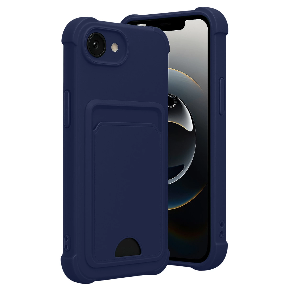 Apple İphone 16e Kelvin Kartvizitli Silikon - Lacivert