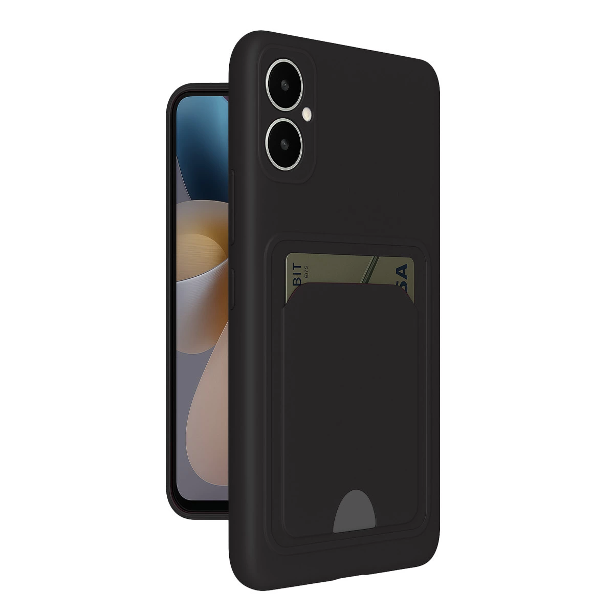 Samsung Galaxy A05 Kelvin Kartvizitli Silikon - Siyah