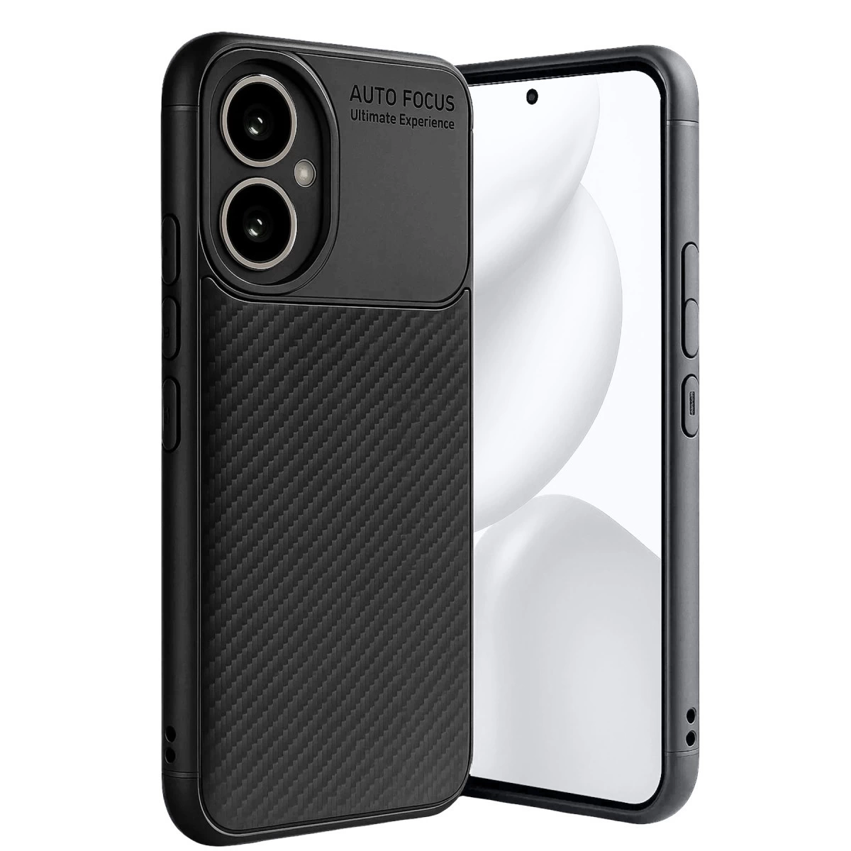 Honor 400 Kılıf Auto Focus Karbon Kapak - Siyah