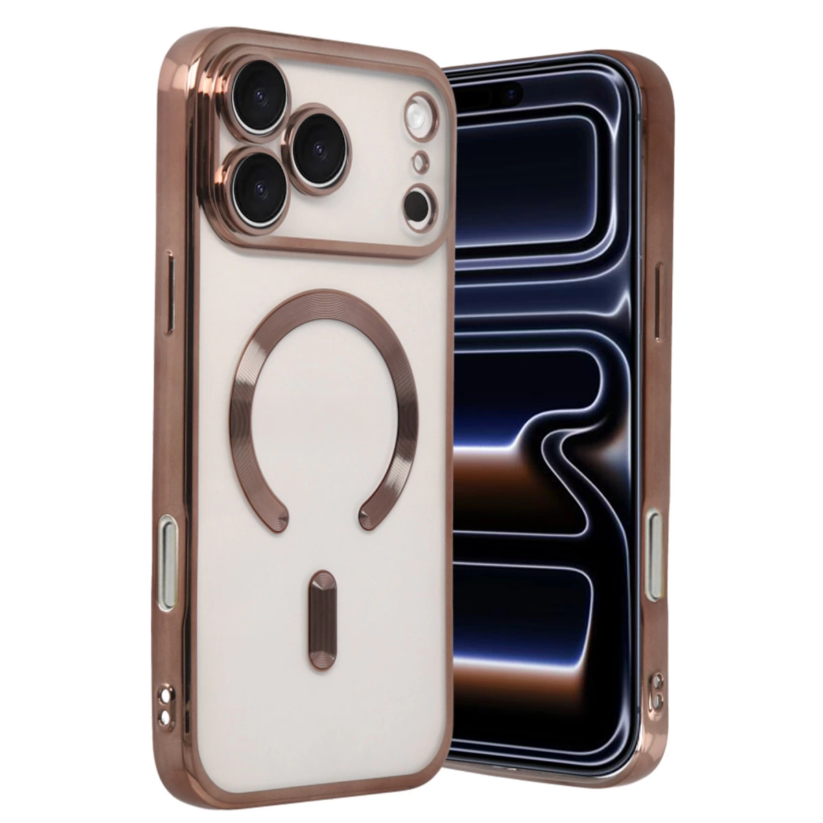 Apple İphone 17 Pro Max Kross Magneticsafe Kapak - Çöl Titanyum