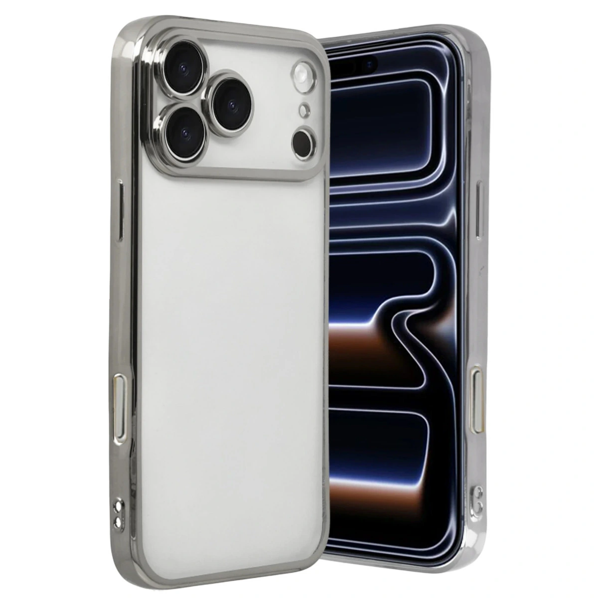 Apple İphone 17 Pro Max Razer Lensli Silikon - Gümüş