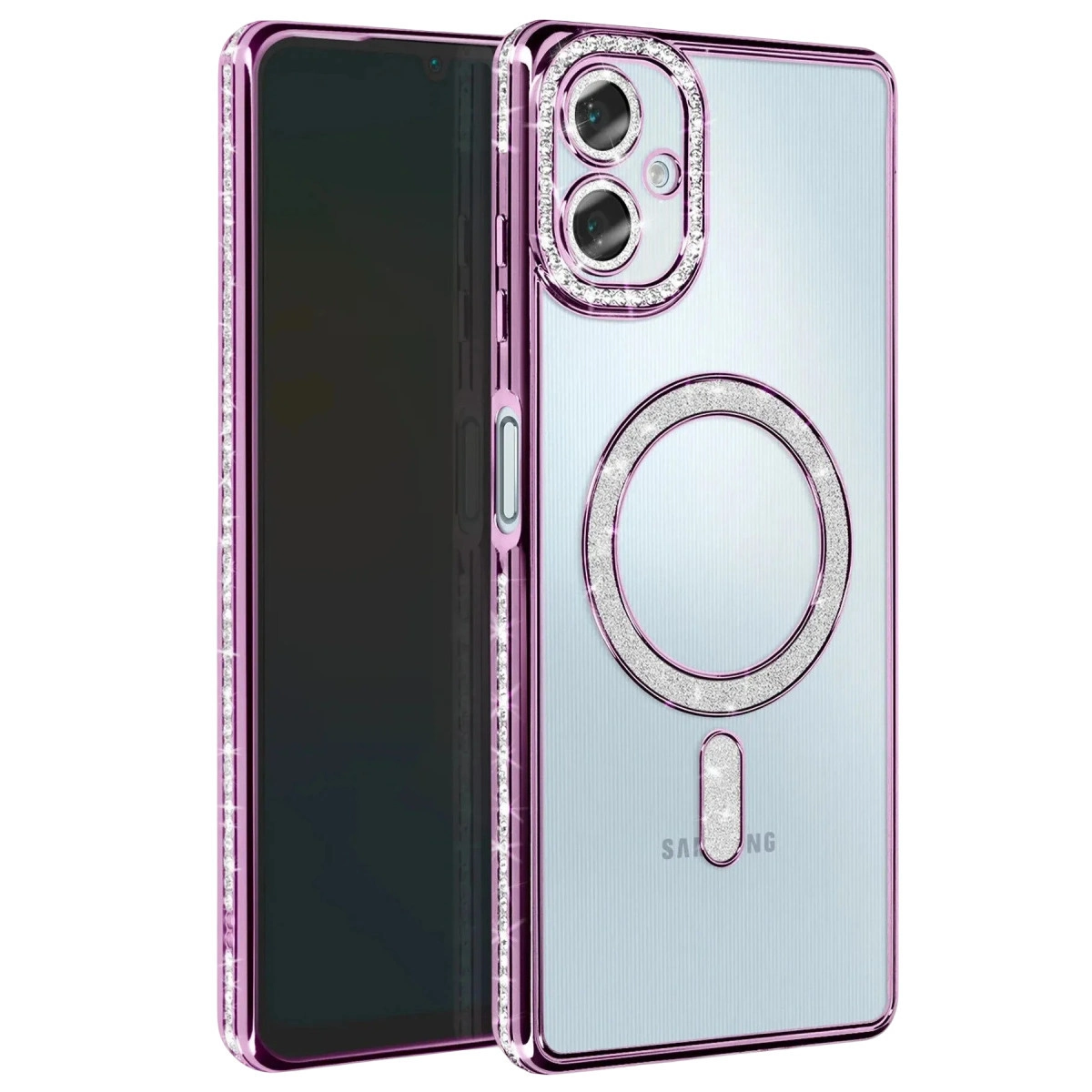 Samsung Galaxy A07 4g Joke Simli Magneticsafe Kılıf - Derin Mor