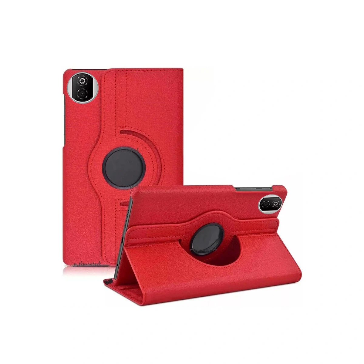 Huawei Honor Pad X7 360 Tablet Deri Kılıf - Kırmızı