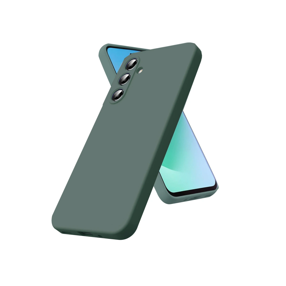 Samsung Galaxy A17 5g Nano İçi Kadife Silikon - Koyu Yeşil