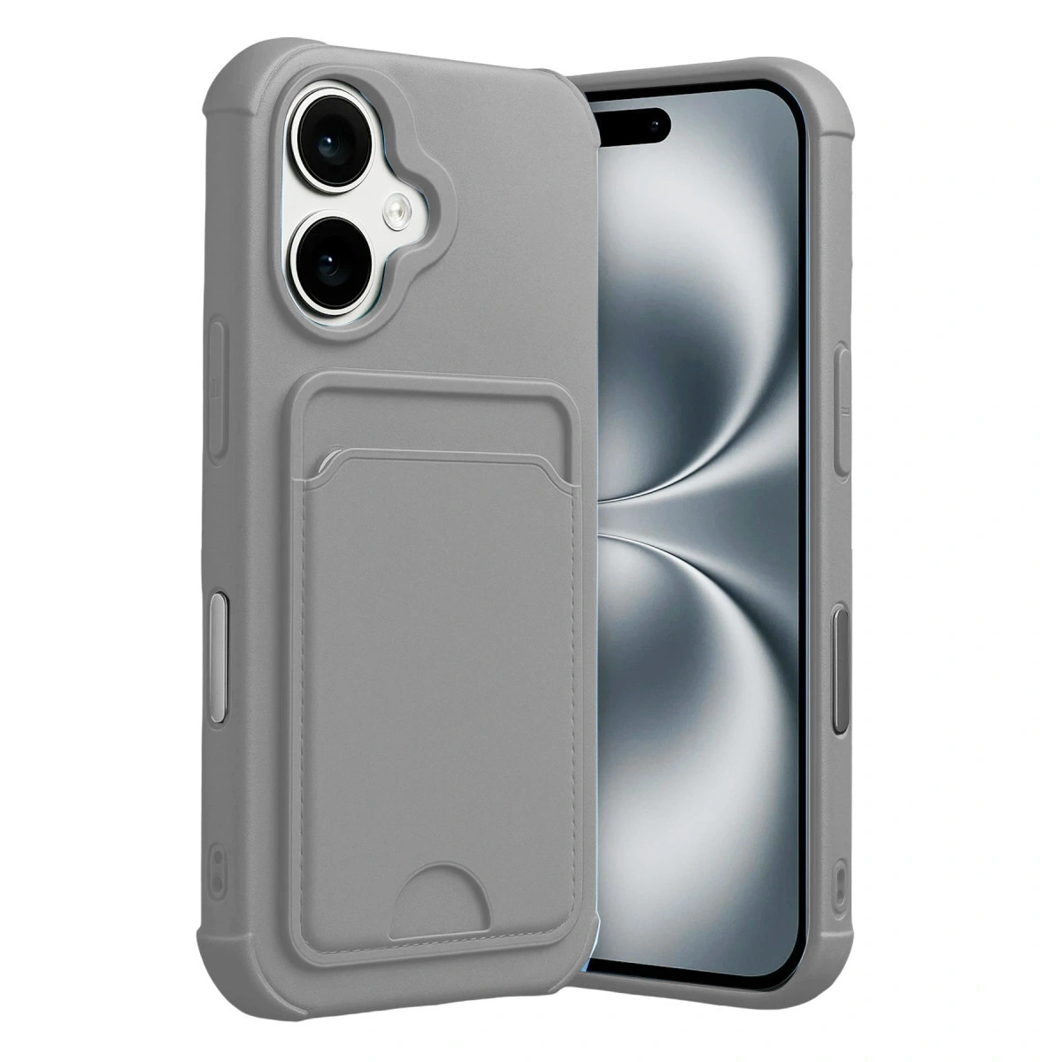 Apple İphone 17 Kelvin Kartvizitli Silikon - Gri