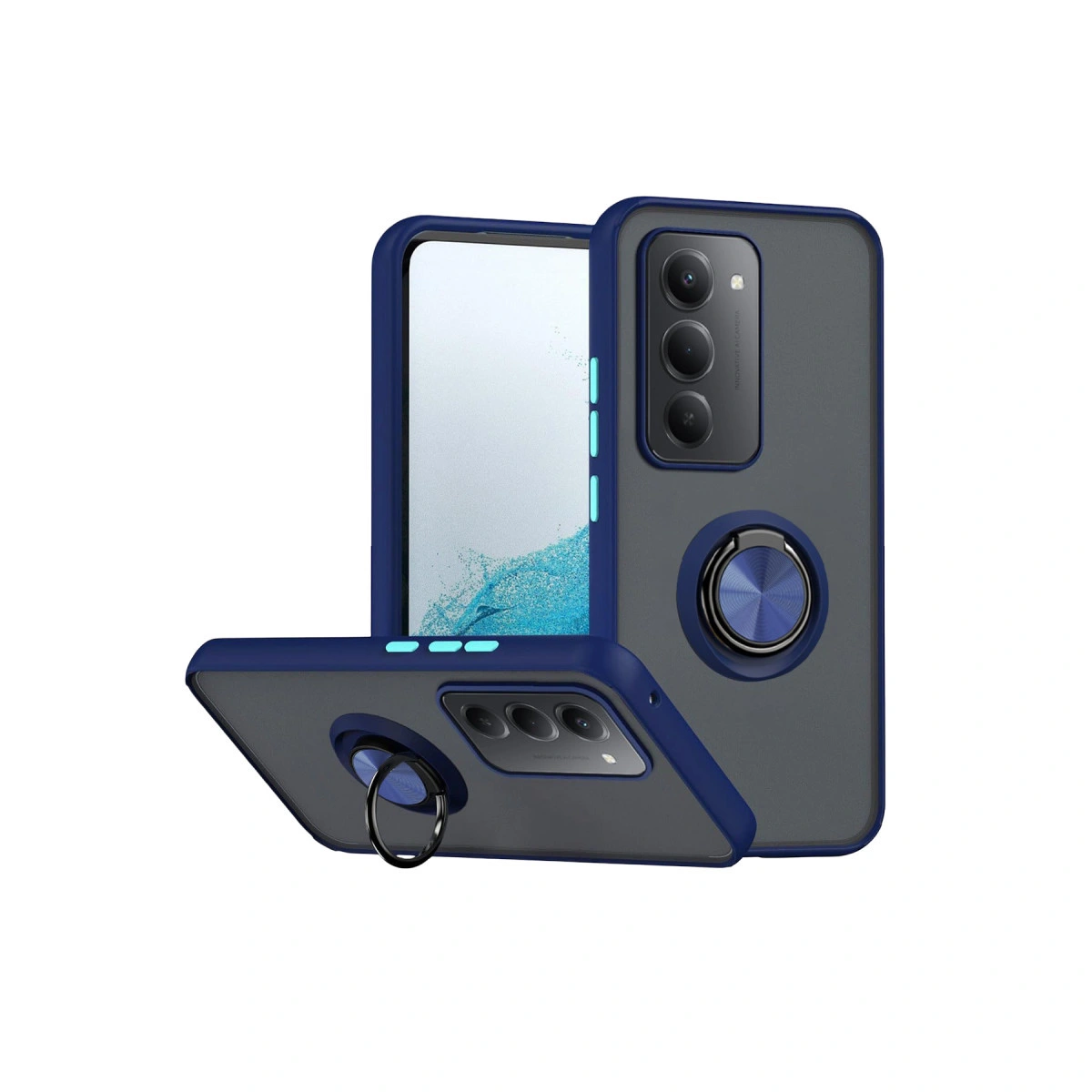 Xiaomi Redmi 15 4g Montreal Yüzüklü Silikon Kapak - Lacivert