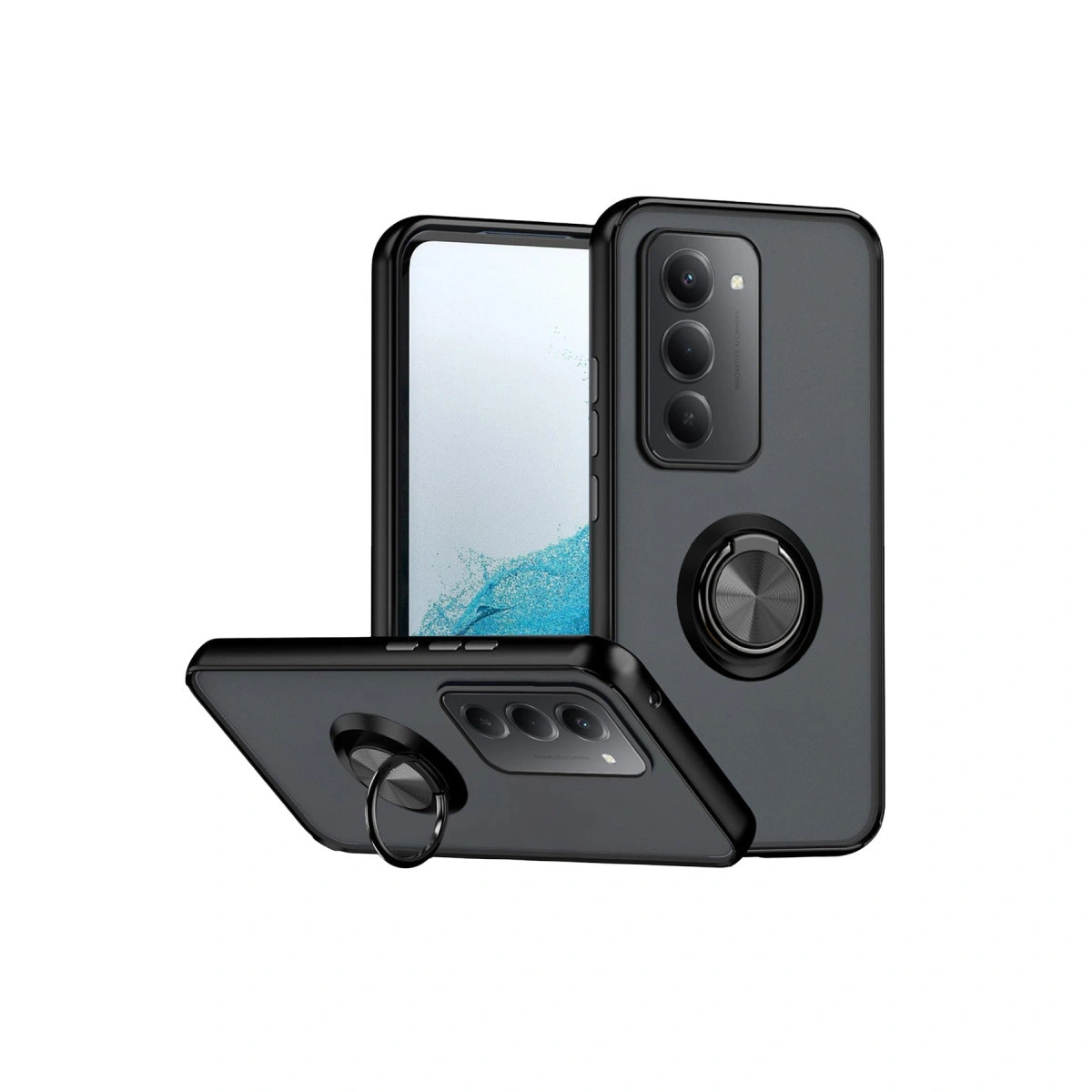 Xiaomi Redmi 15 4g Montreal Yüzüklü Silikon Kapak - Siyah