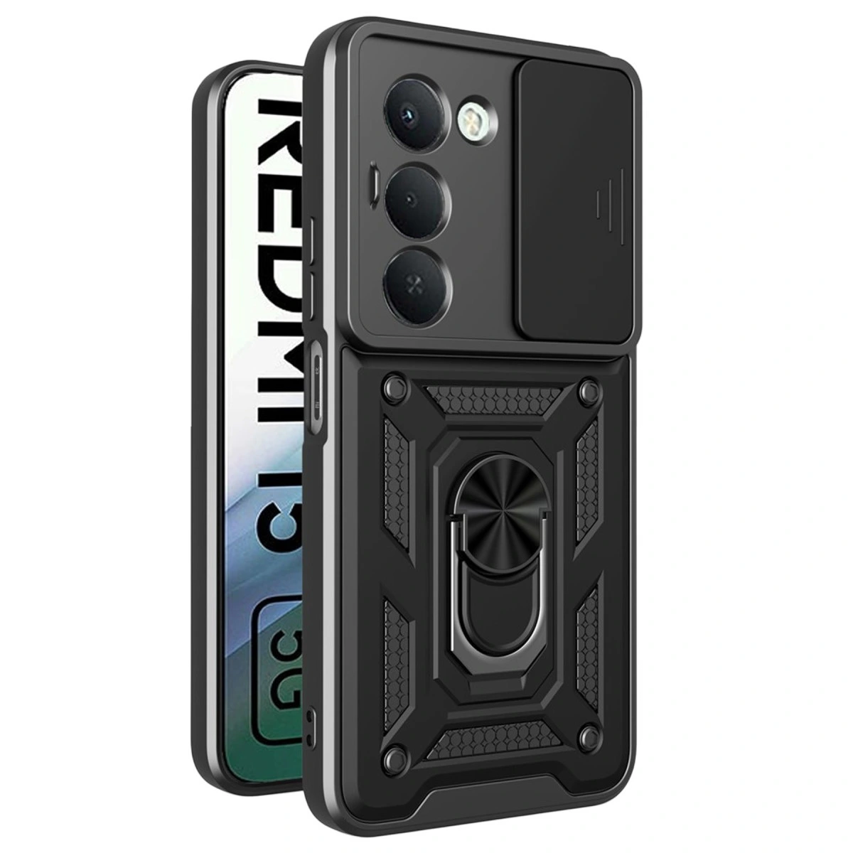 Xiaomi Redmi 15 4g Pars Lens Yüzüklü Silikon - Siyah