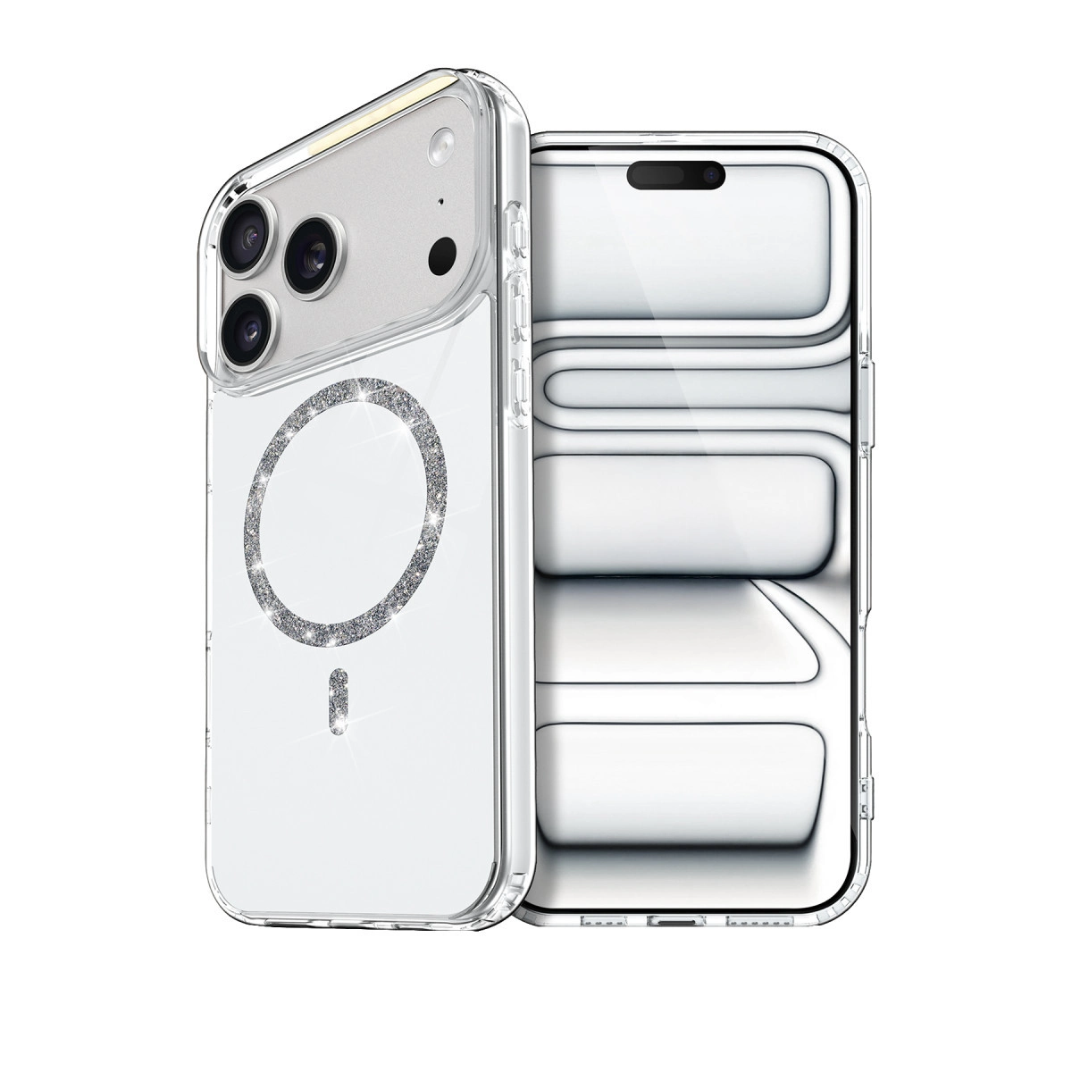 Apple İphone 17 Pro Live Diamond Magsafe Kapak - Şeffaf