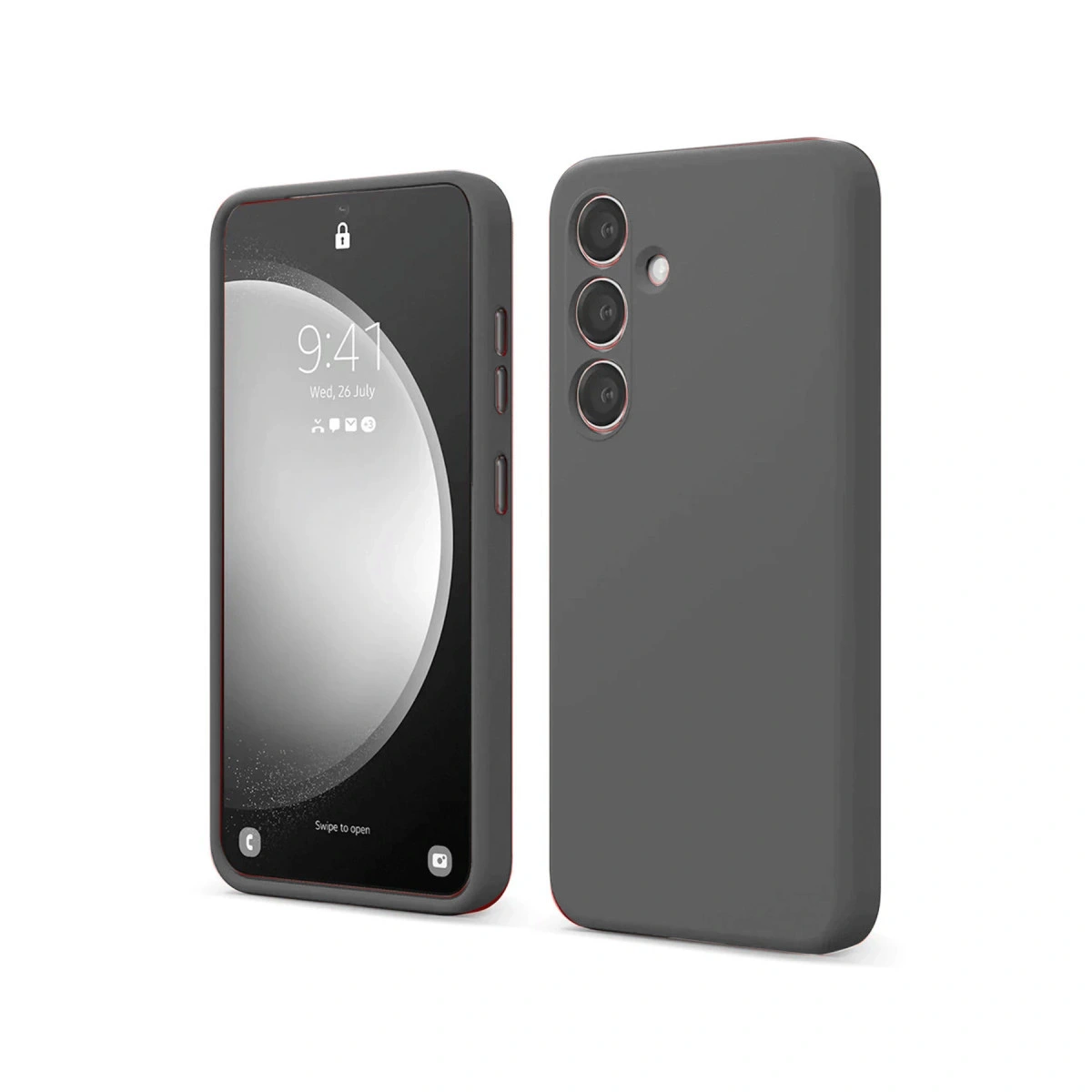 Samsung Galaxy S24 Fe Kılıf First Silikon - Gri