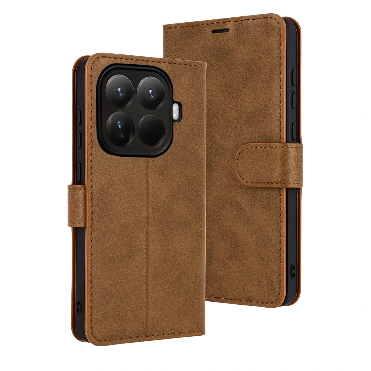 Xiaomi Mi 15t Pro Trend S Plus Kapaklı Kılıf - Taba