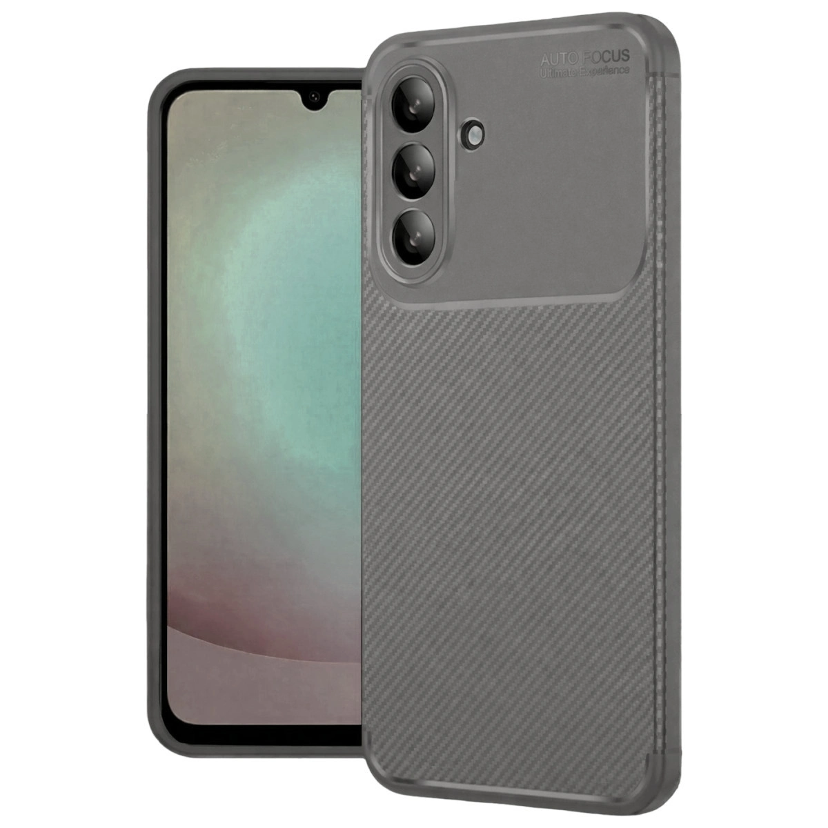 Samsung Galaxy A56 Kılıf Auto Focus Karbon Kapak - Gri