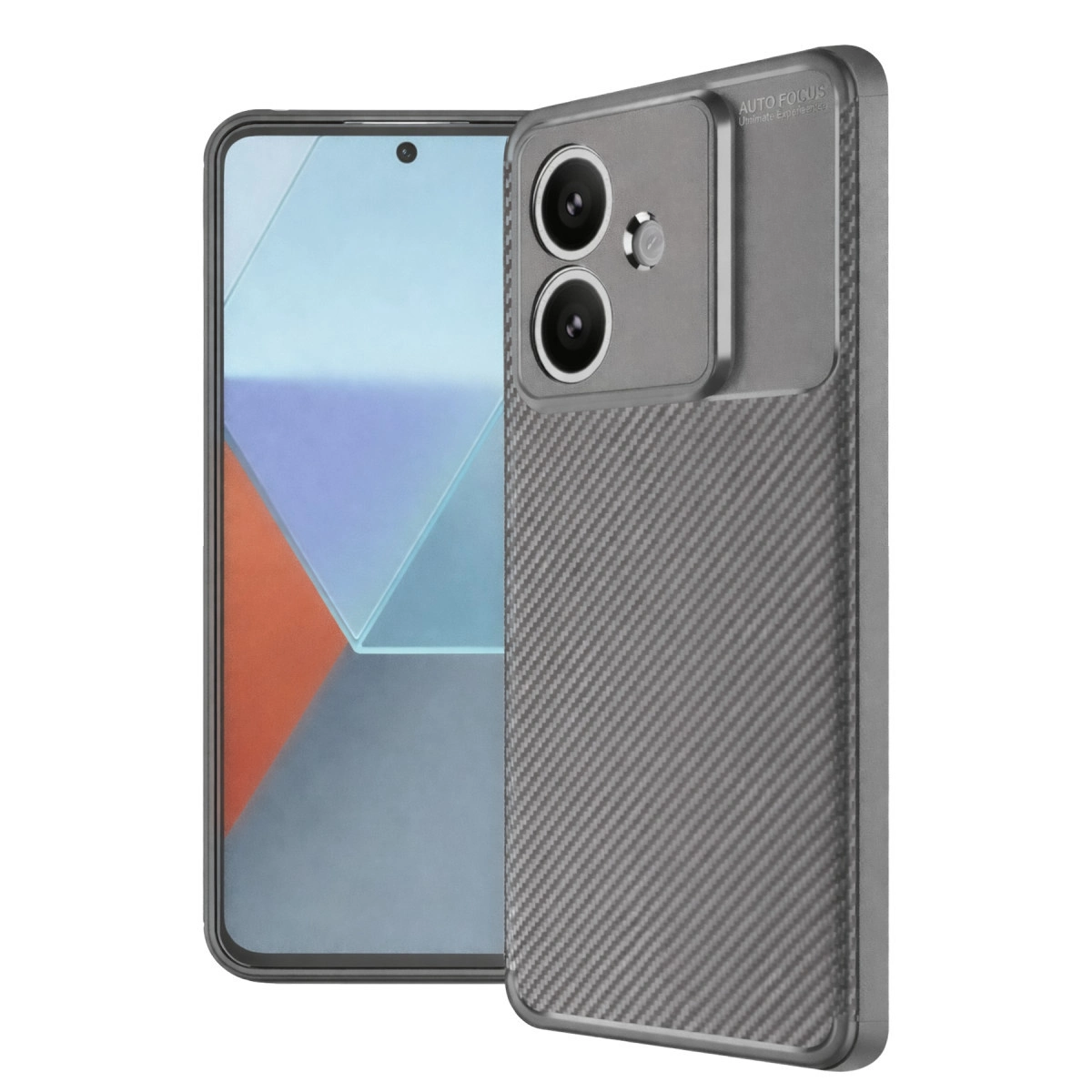 Oppo A3 Kılıf Auto Focus Karbon Kapak - Gri