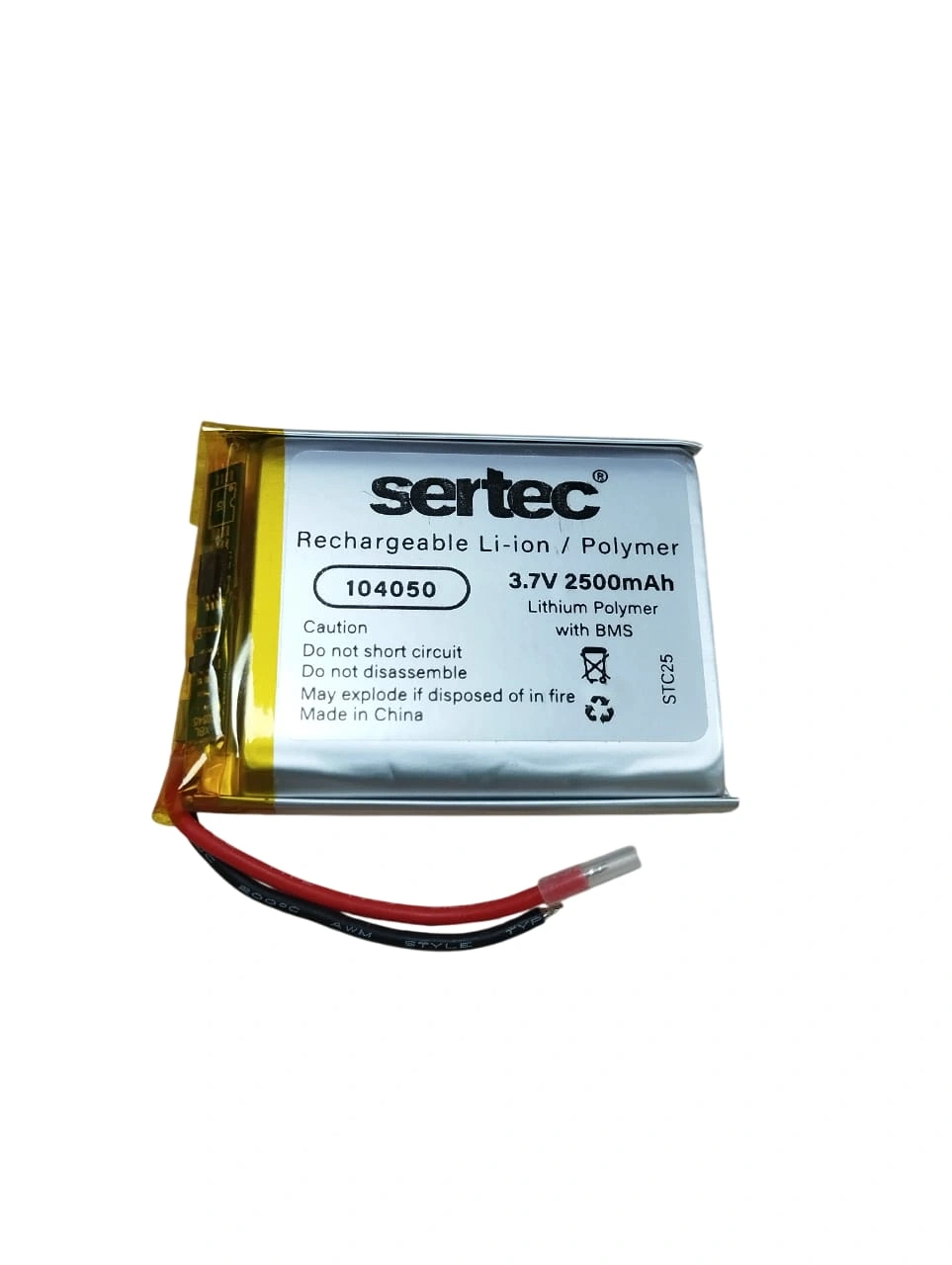Sertec 104050 3.7v 2500mah Li-polymer Pil (devreli/1.5a)