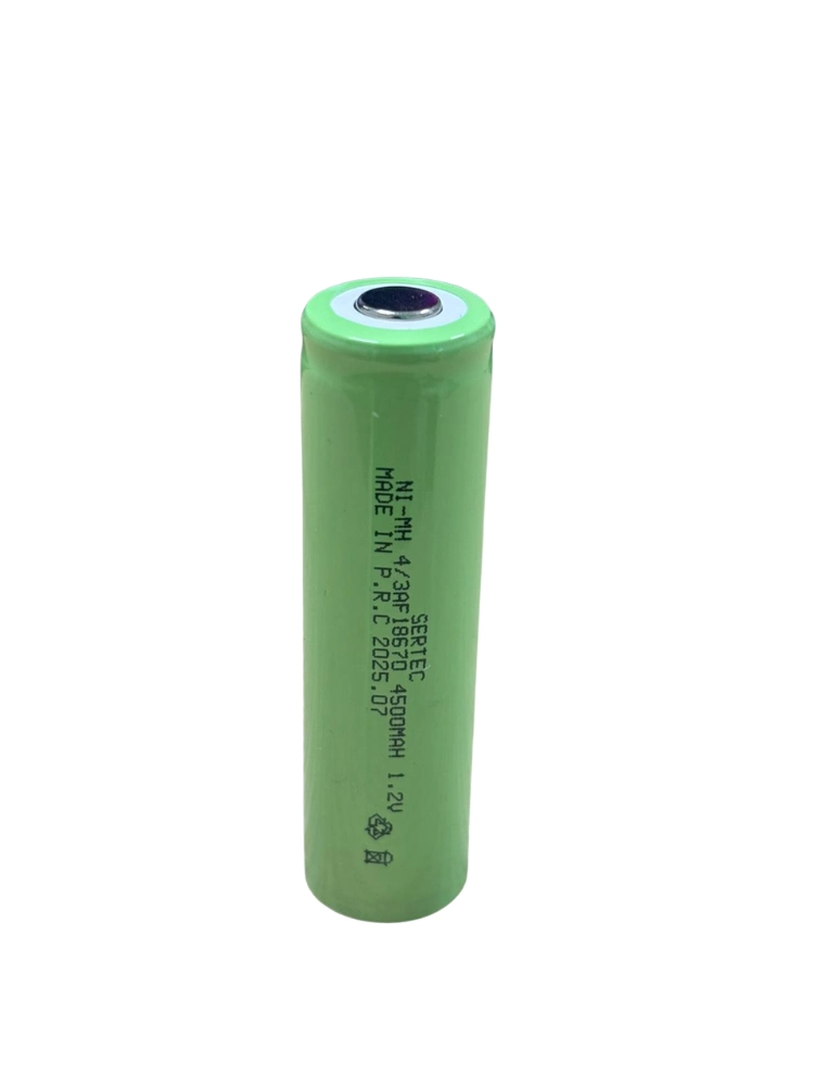 Sertec - 1.2v 4500 Mah - 4/3af - Ni-mh Şarjlı Pil - (başsız / Flat Head)
