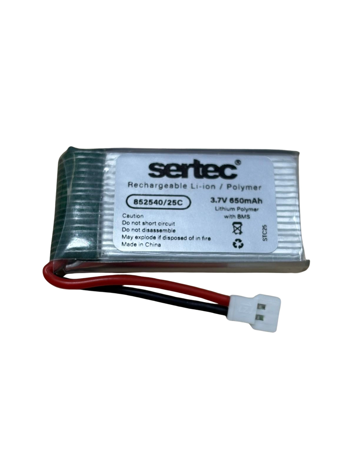 Sertec / 852540 / 3.7v - 650mah - 20c Beyaz Soket