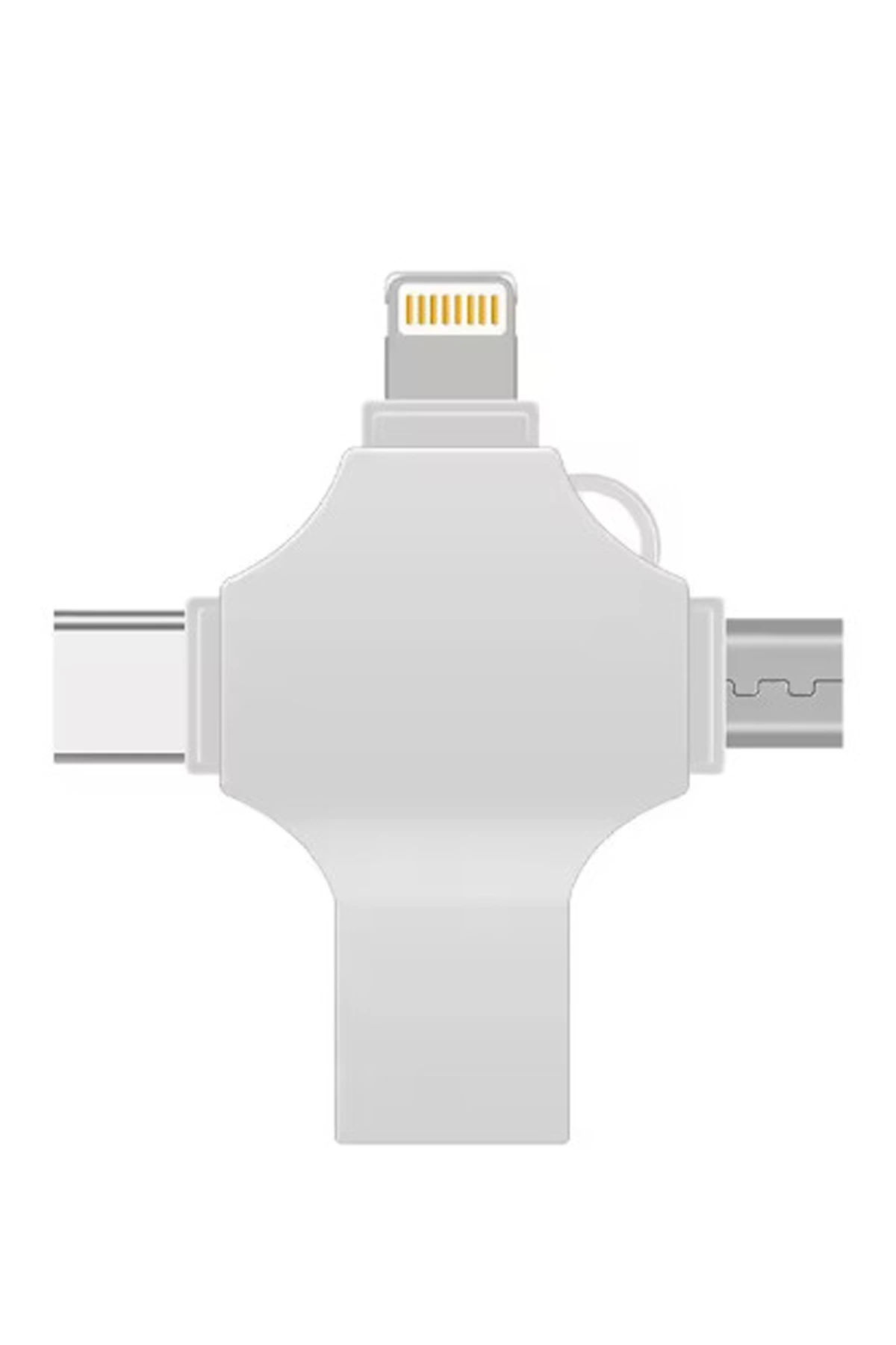 Otg 4in1 Cep Telefonu Çok Fonksiyonlu Usb Flash Bellek 128 Gb Type-c, Micro Sd Ve Kart Okuyucu