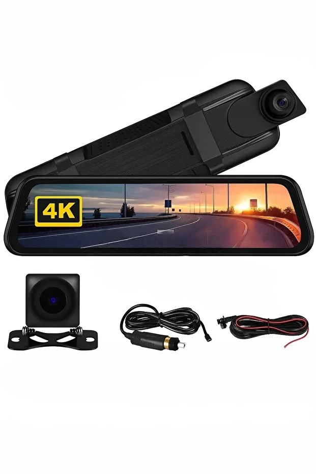 4k Ips Ekran Tam Dokunmatik 9.66” Dikiz Ayna Araç Içi Kamera (4k Ön 1080p Arka) | Carplay