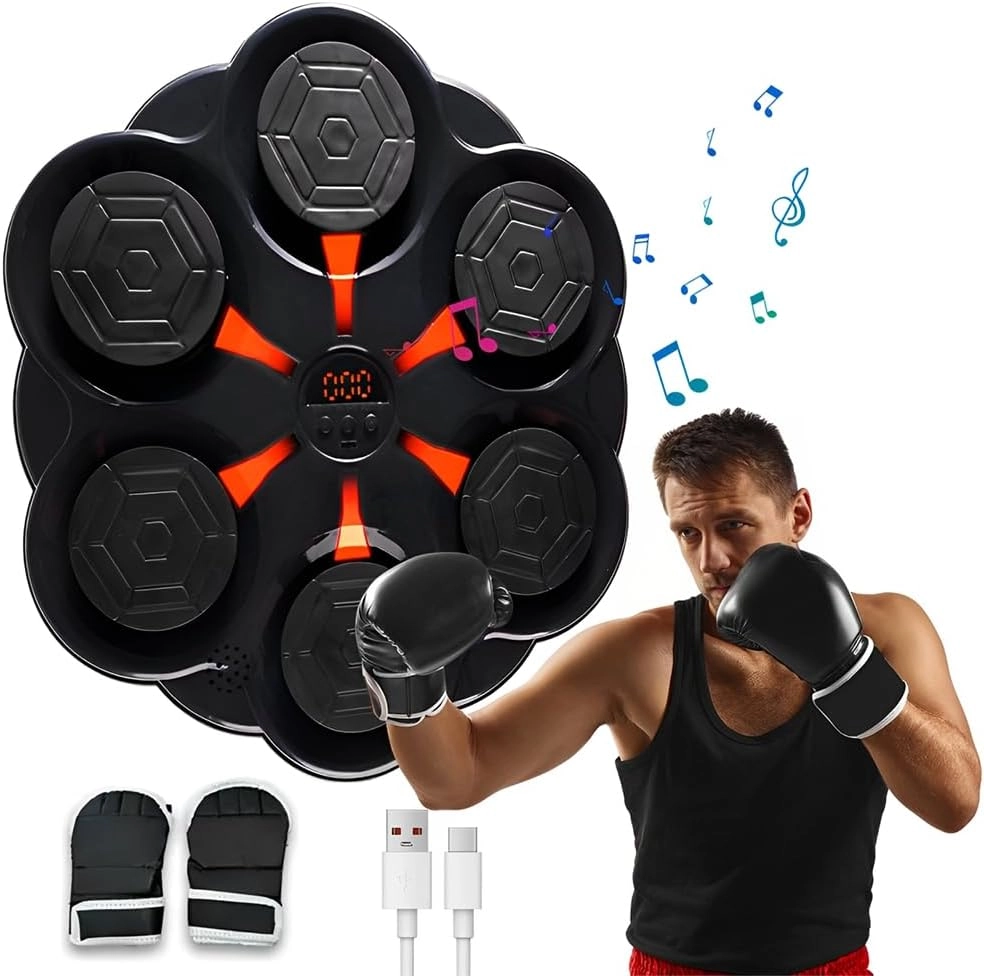 Duvar Boks Makinesi Müzikli Bluetooth Hoparlör Özellikli Led Işıklı Ritimli 9 Mod Seviye Ayarlı Box