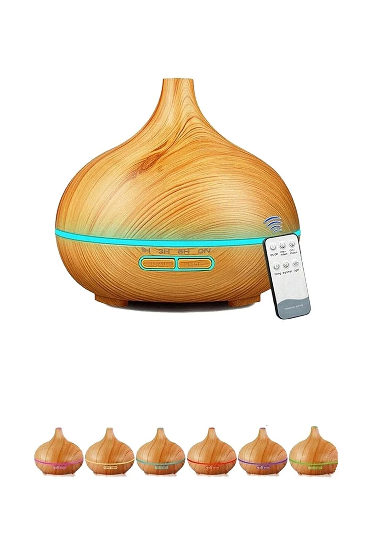 Hava Nemlendirici 7 Led Işıklı Aromatik Oda Kokusu 550 Ml Kahve Aroma Difüzörü Buhar Makinası