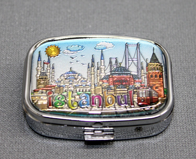 İstanbul Temalı İlaç Kutusu Anahtarlık Alk4050