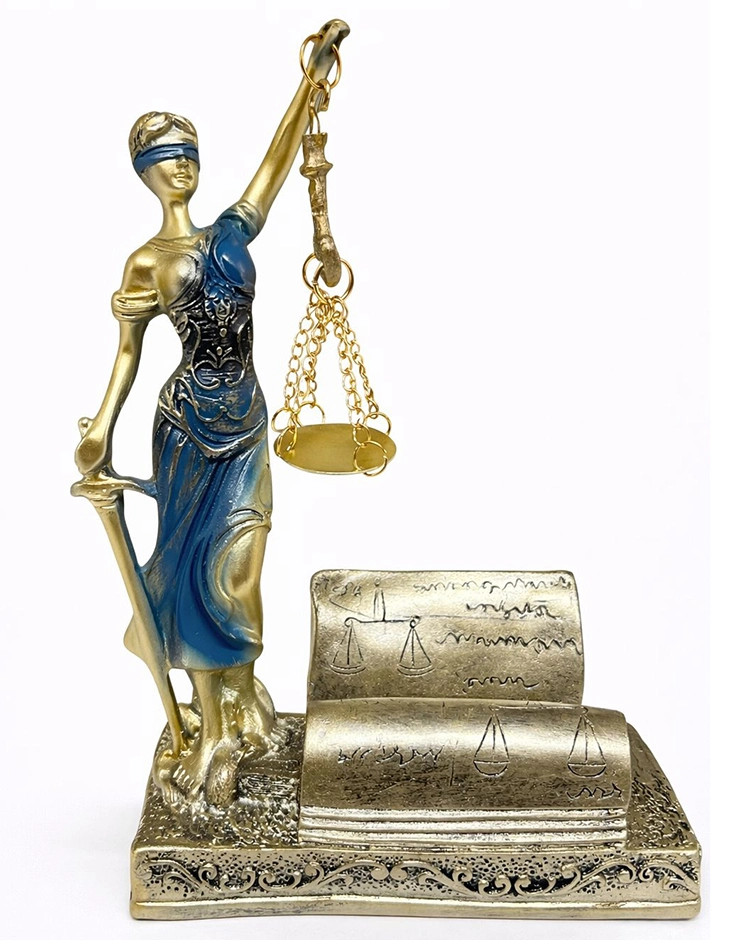 Polyester Kartvizitli Adalet Figürü Alk4426