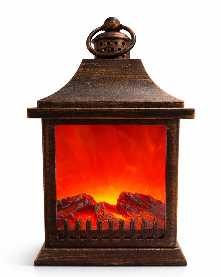 Dekoratif Ledli Şömine Lamba Alk4595