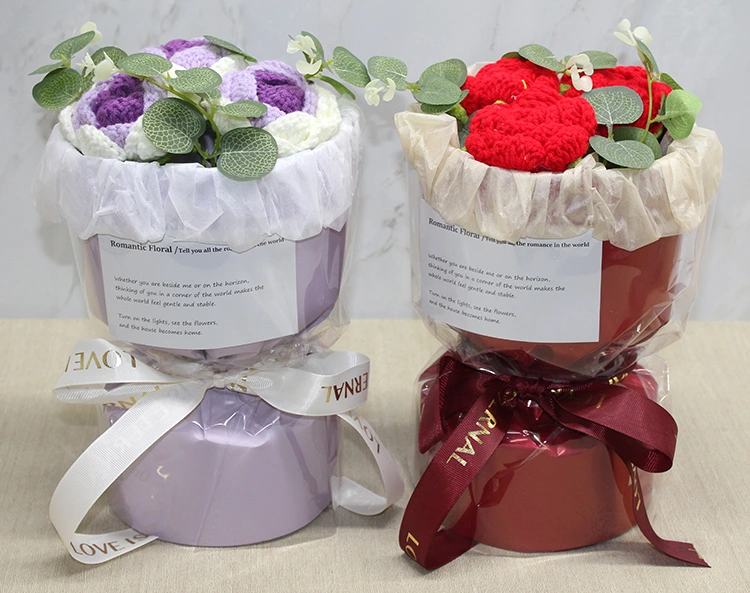 El Örgüsü Romantik Gül Buketi Alk4965