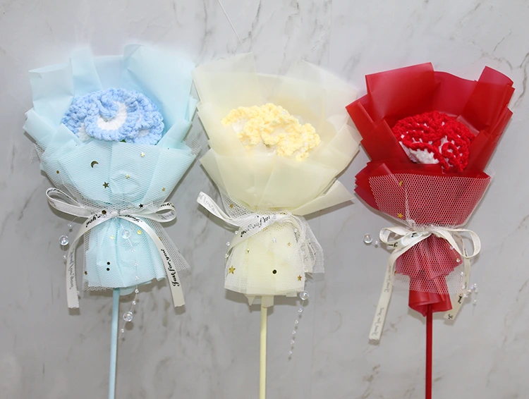 Tekli El Örgüsü Çiçek Buketi Alk4969