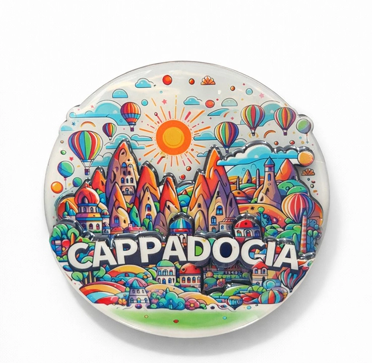 Kapadokya Temalı Ahşap Buzdolabı Magneti Alk5053