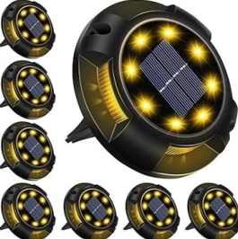 4'lü Solar Panelli Kazıklı Zemin Solar Ledi 8+4 Led Gün Işığı