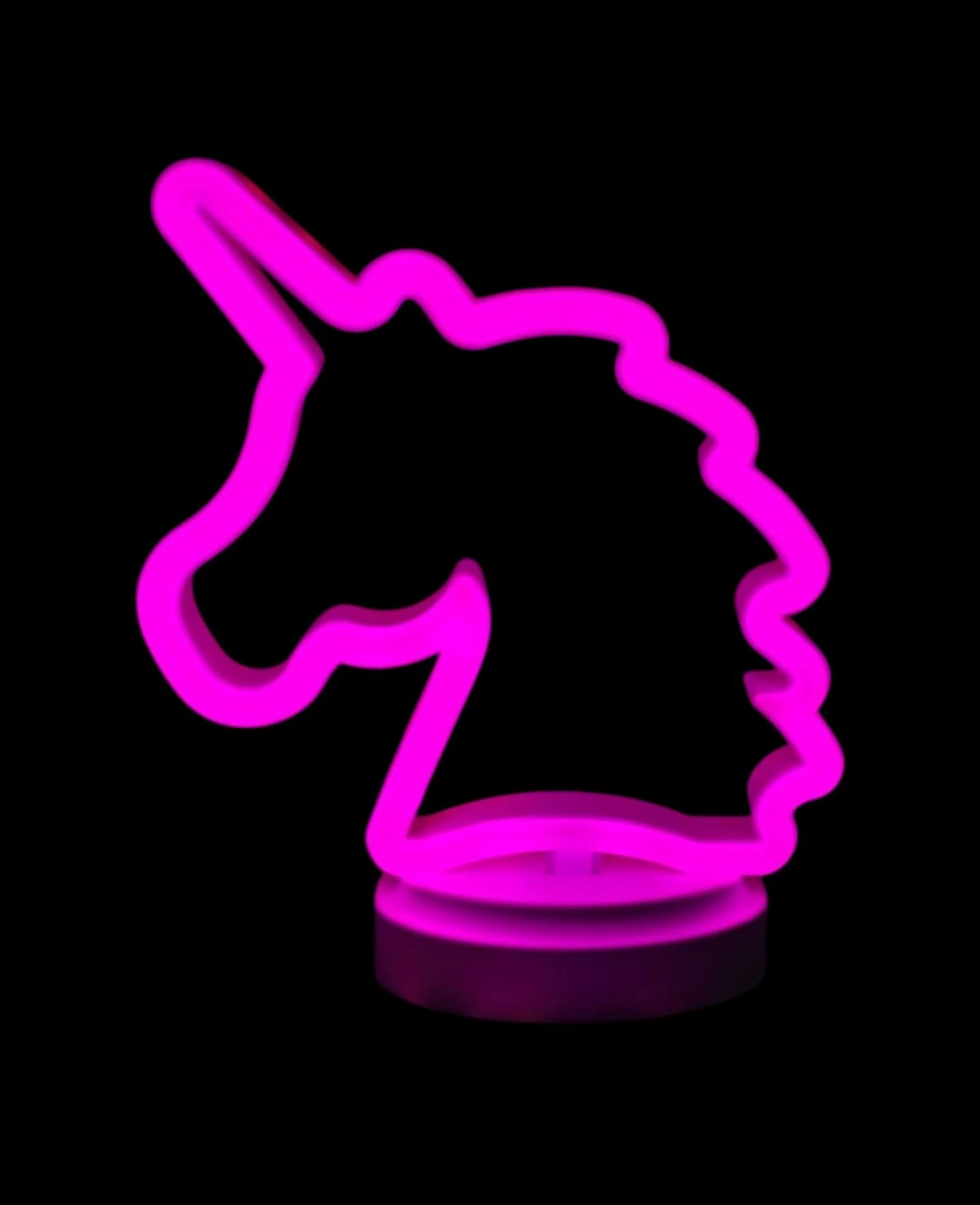 Neon Işıklı Unicorn Masa Gece Lambası Pil+usb