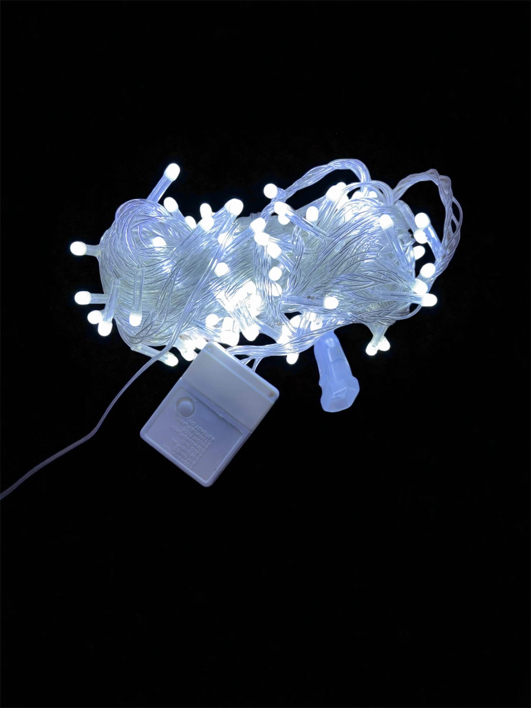 10m 100 Led Damla Uçlu Beyaz Işık Şeffaf Kablo Mz-17-1