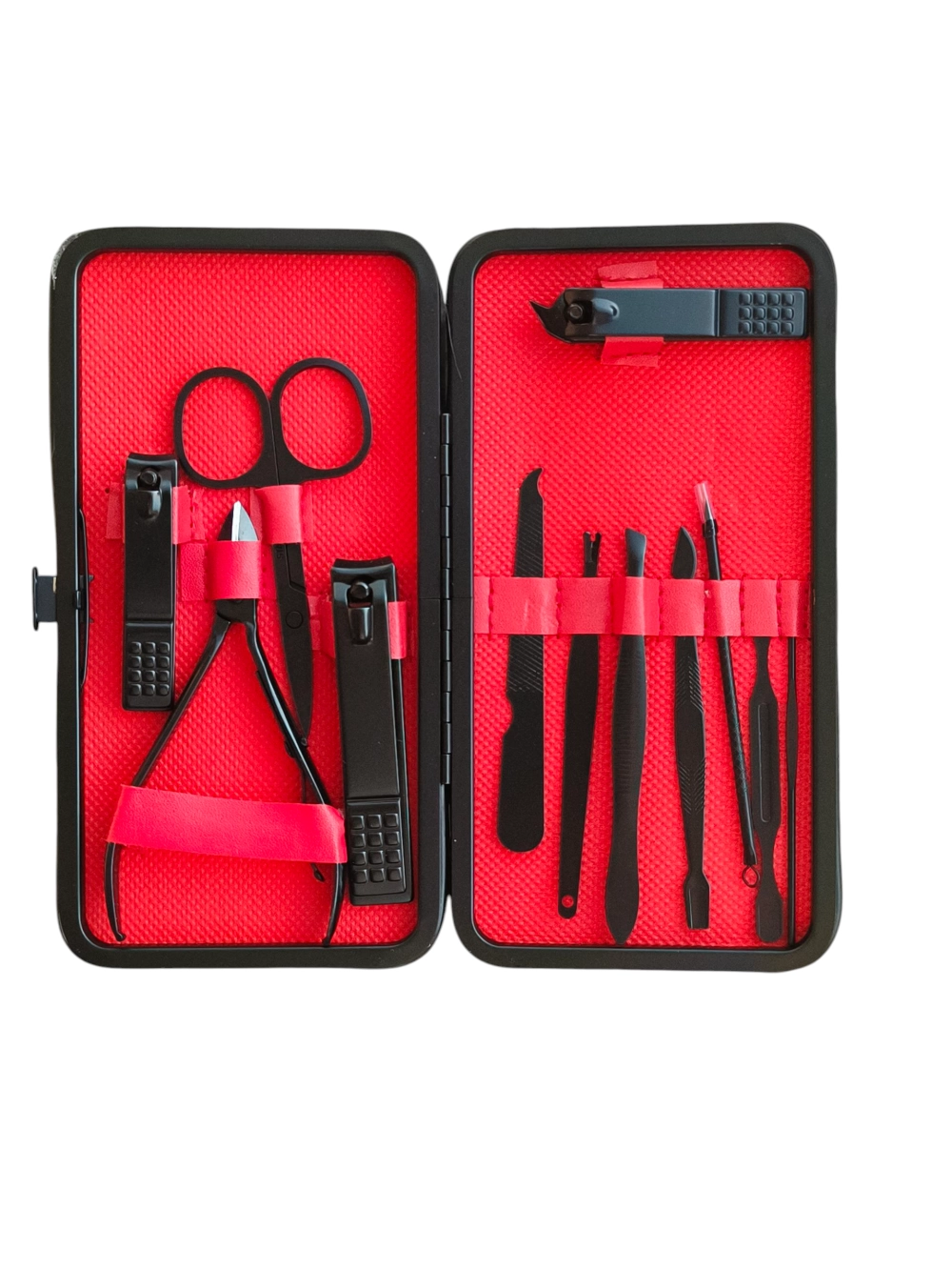 13 Parça Çantalı Manikür Pedikür Seti El Ayak Tırnak Bakım Seti Cımbız Makas Siyah Nokta Temizleme Batık Tırnak Engelleme Aparatı