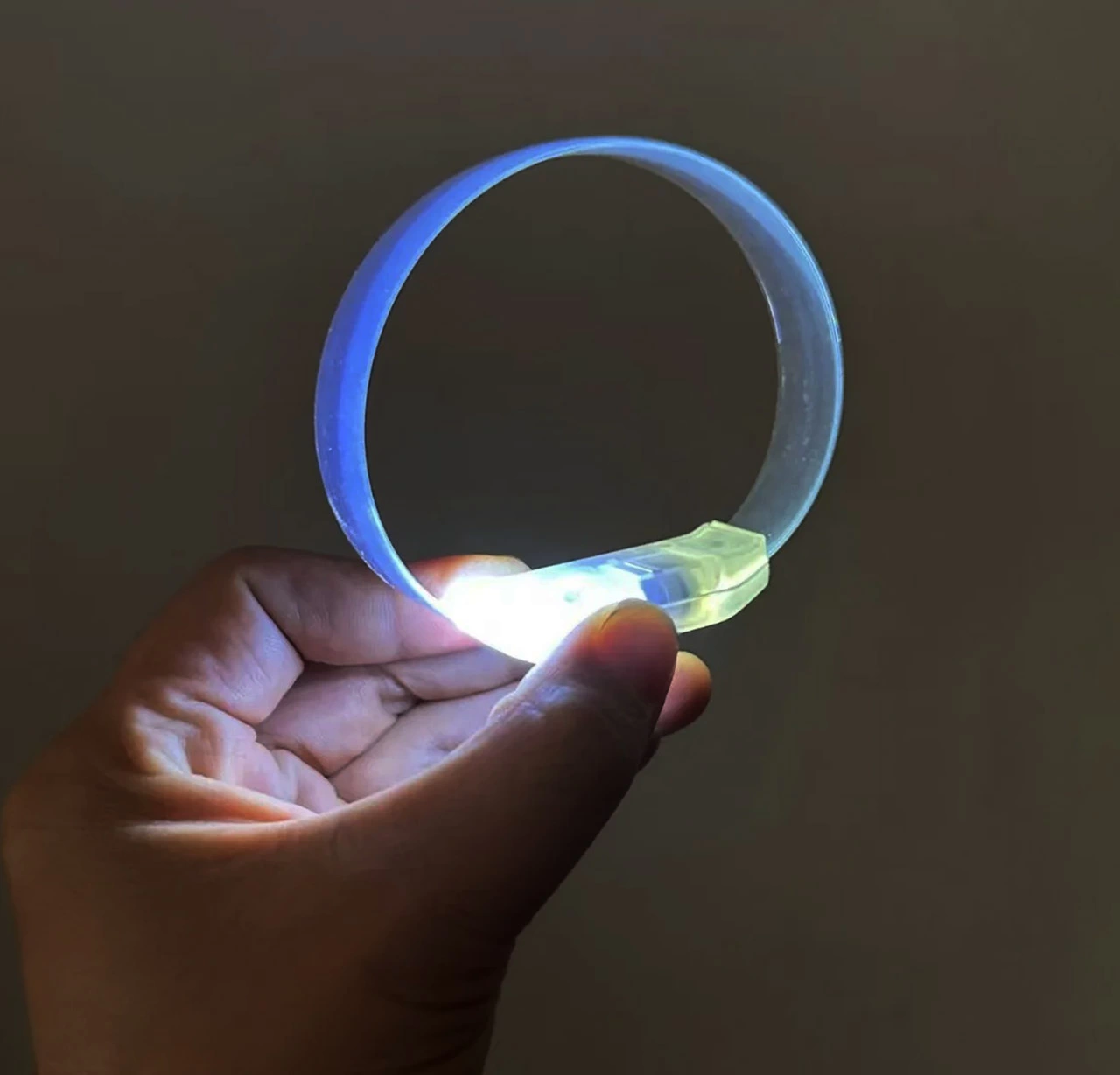 3 Modlu Pilli Led Işıklı Esnek Parti Bilekliği Beyaz