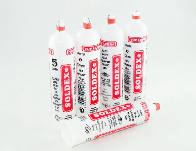 Tüp Lehim 1,2 Mm 25 Gr - 5 Kanallı, Sn:60 / Pb:40