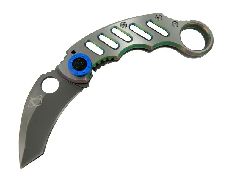 X05bl Gümüş Karambit 17 Cm - Metal Saplı, Manuel