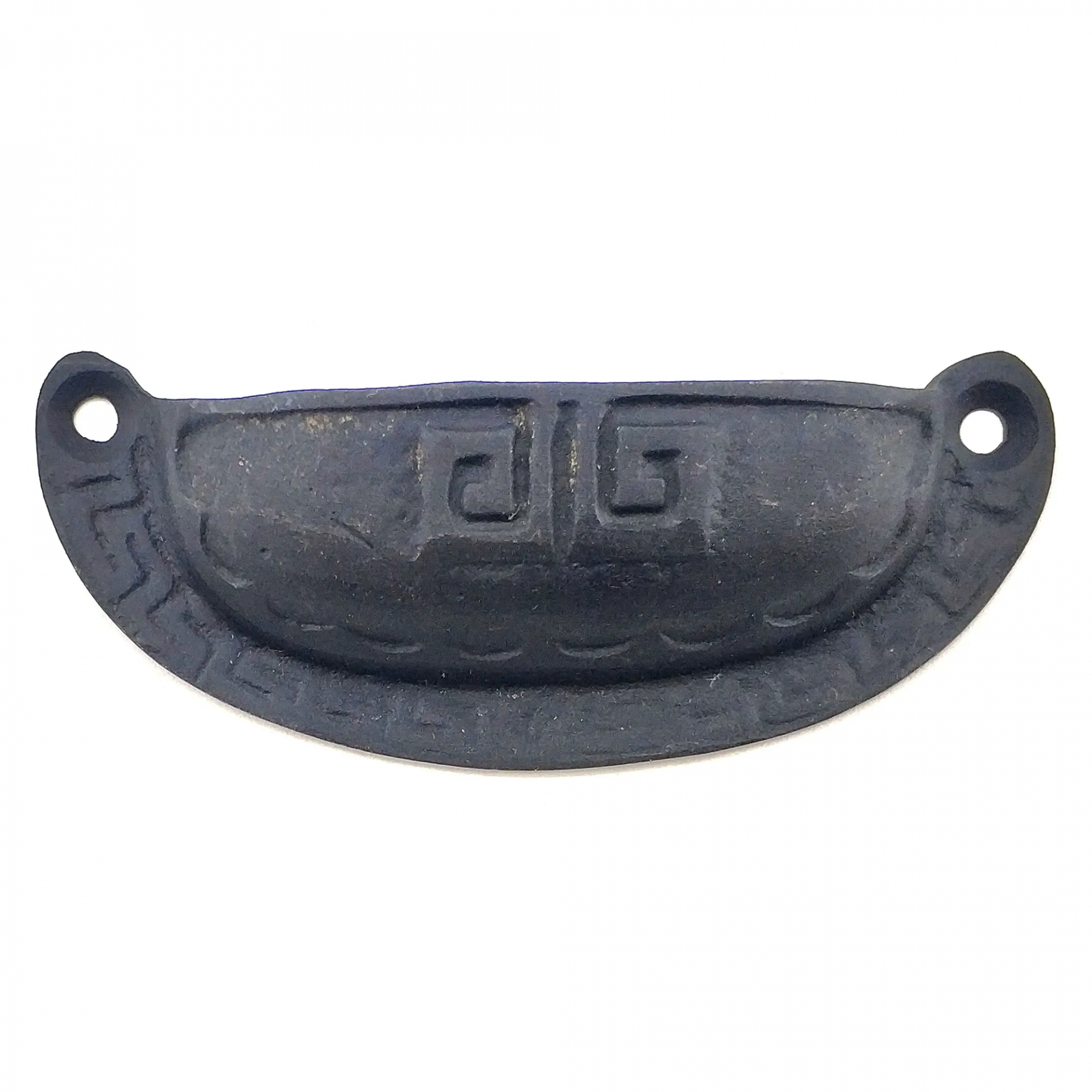 Antika Tarz Dekoratif Pirinç Çizgili Tas Mobilya Kulbu - 37x90 Mm, Oksit