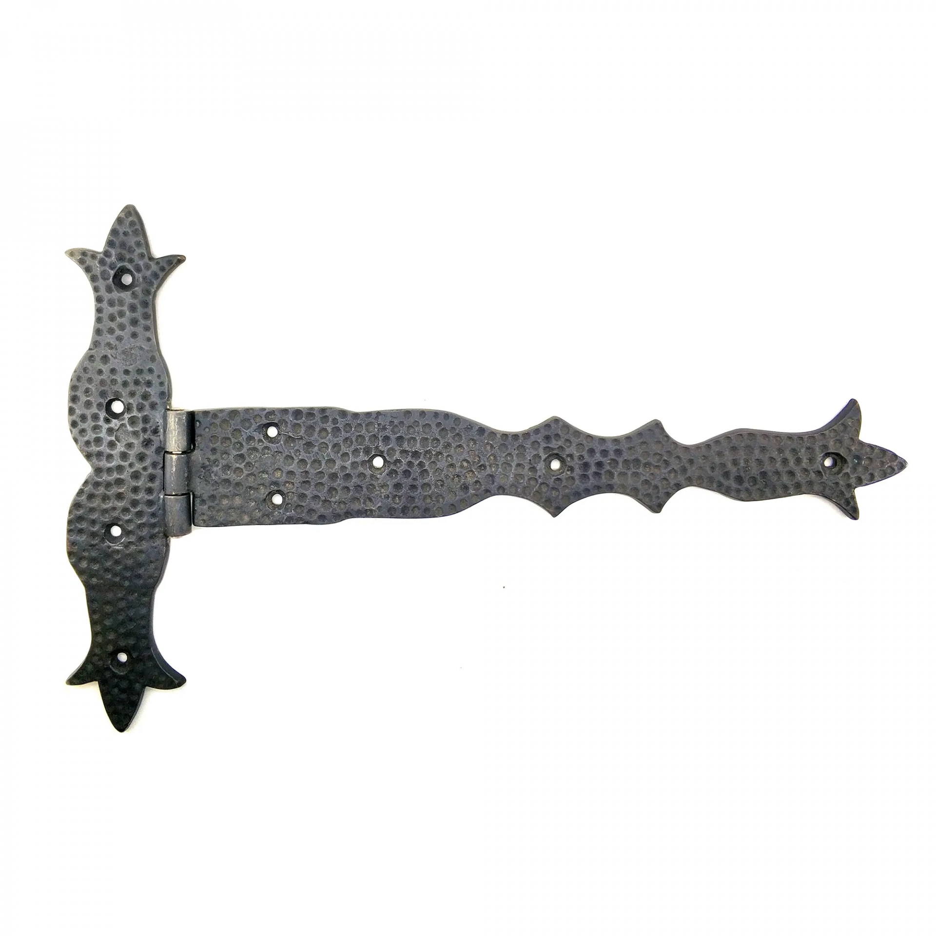 Antika Tarz Dekoratif Pirinç Kuyruklu Dövme Menteşe - 251x393 Mm, Oksit