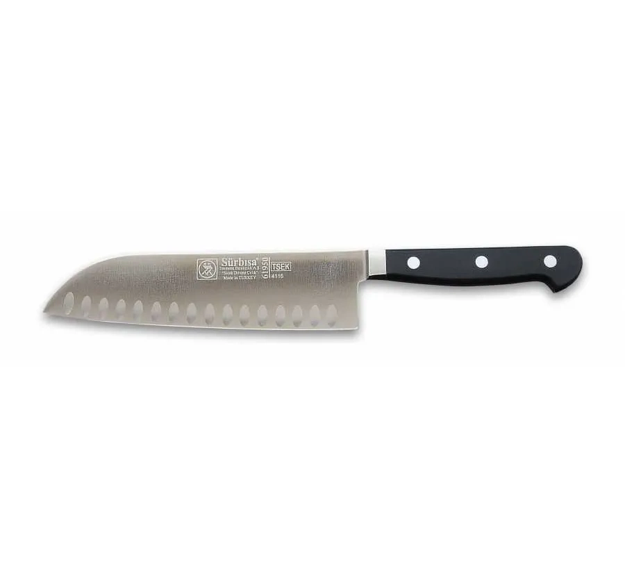 61950 - Sıcak Dövme Oluklu Santoku Şef Bıçağı 18 Cm