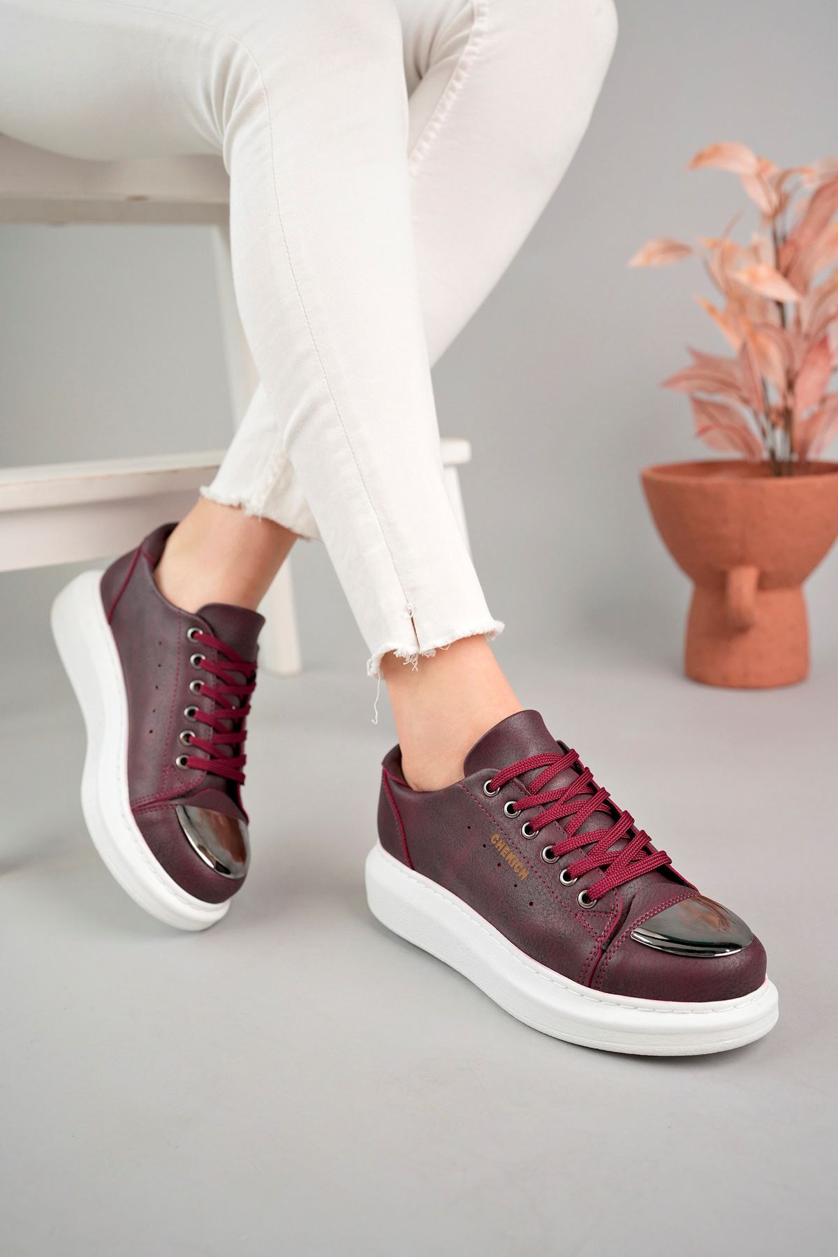 CH175 CBT Mirror Kadın Ayakkabı BORDO