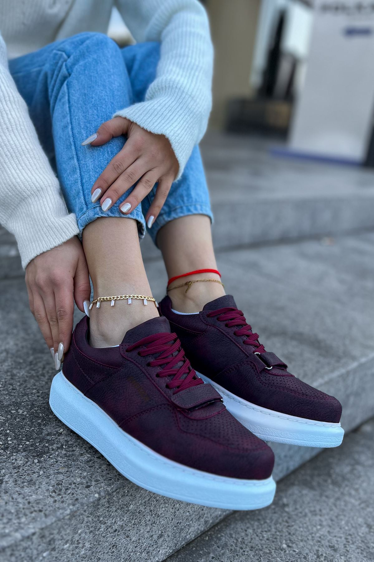CH073 CBT Flatline Kadın Ayakkabı BORDO