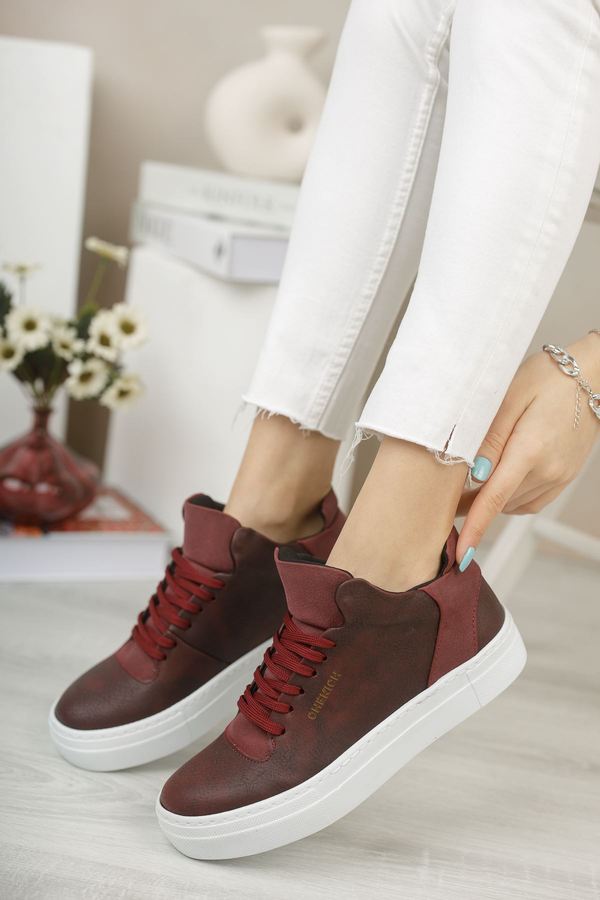 CH004 CBT Hıde Kadın Ayakkabı BORDO