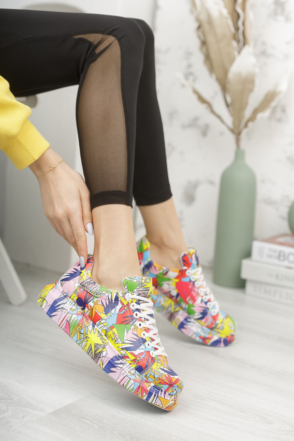 CH255 CBT Colorfull Kadın Ayakkabı K.RENKLI