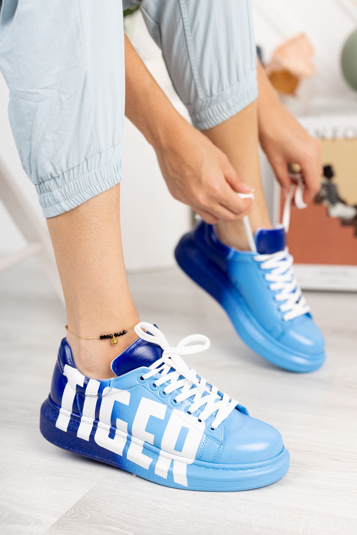 CH254 CBT Pittura Kadın Ayakkabı 443 MAVI / KOYU MAVI TIGER