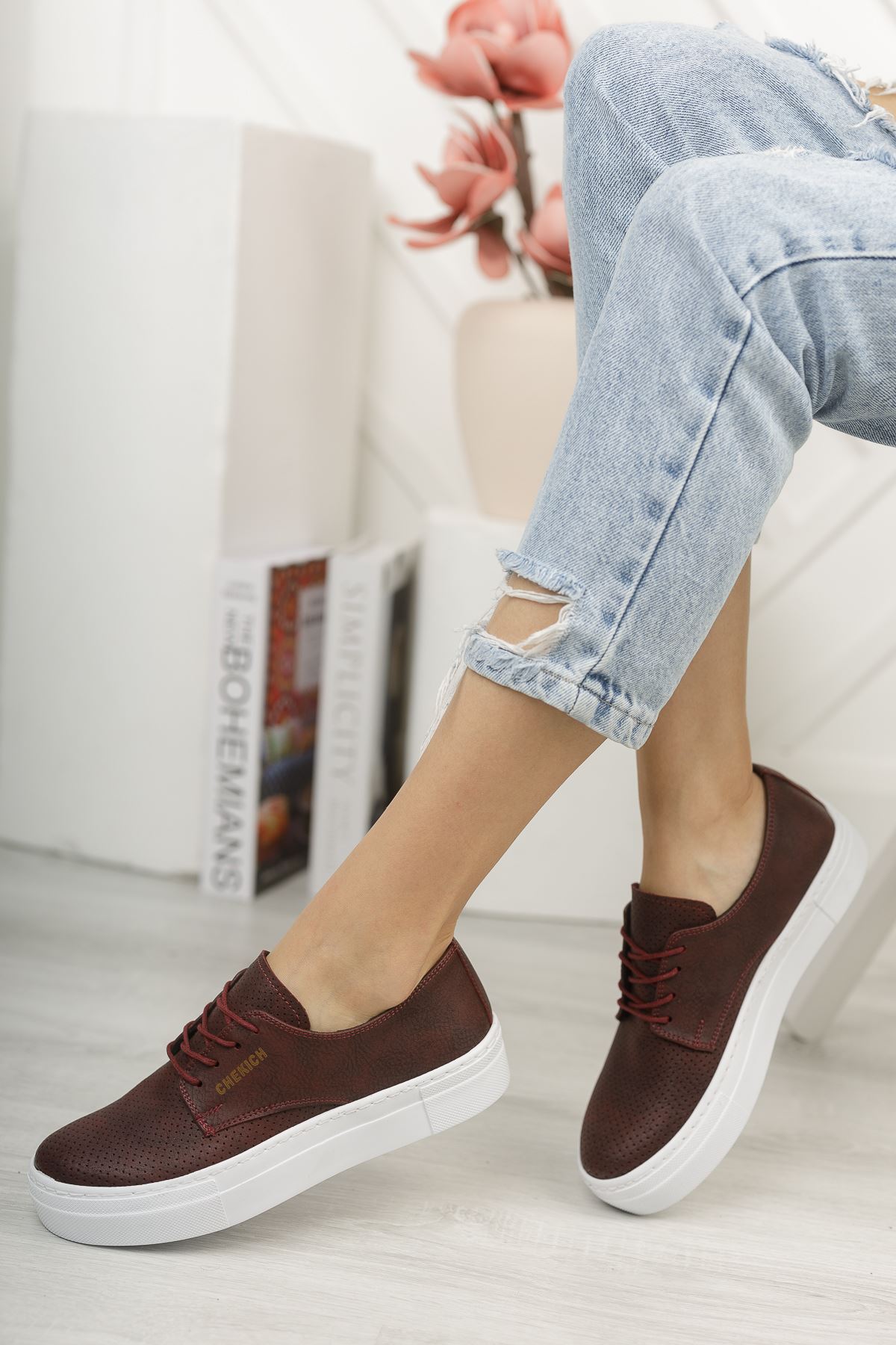 CH061 CBT Rex Kadın Ayakkabı BORDO