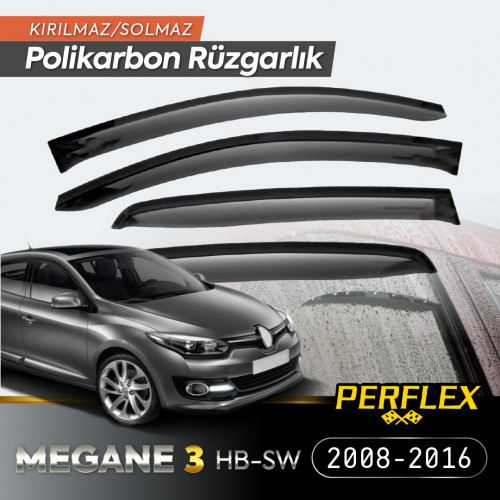 Renault Megane 3 HB-SW 2008-2016 Cam Rüzgarlığı V2 Mugen